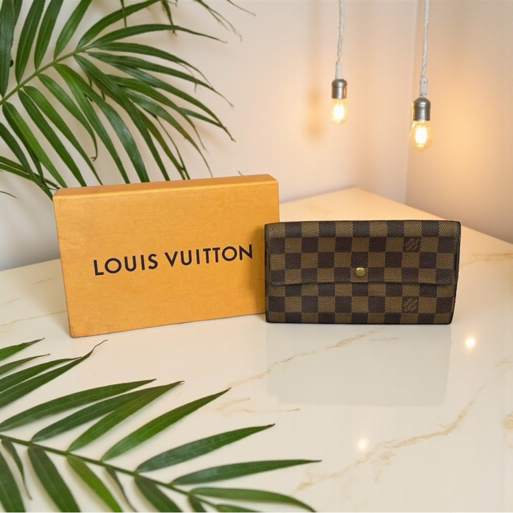 🌟HOST PICK🌟🤎LOUIS VUITTON🤎Damier Ebene Long Wallet with COA & Box/EUC